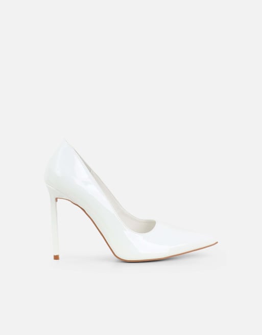 SIMMI Shoes Sid patent court shoes in white patent, 2 of 4