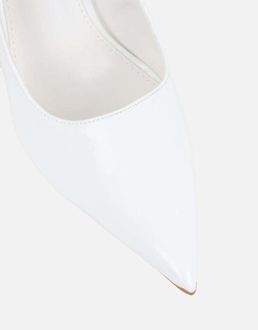 SIMMI Shoes Sid patent court shoes in white patent, 4 of 4