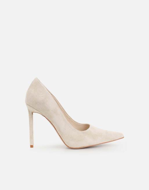 SIMMI Shoes Sid suede court shoes in oat suede, 2 of 4
