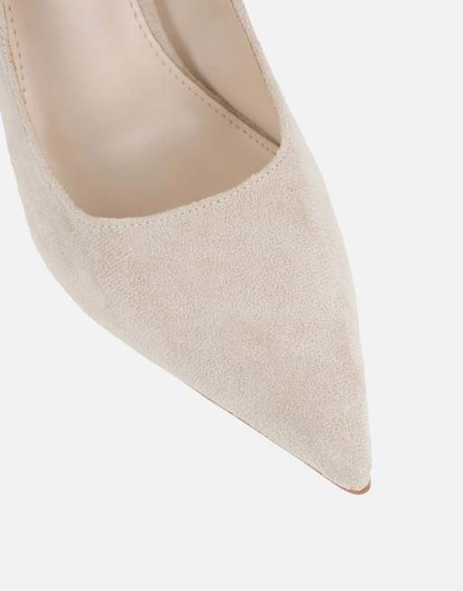 SIMMI Shoes Sid suede court shoes in oat suede, 3 of 4