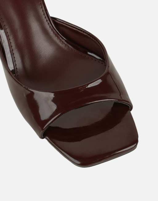 SIMMI Shoes Yuhi mule heels in brown patent, 4 of 4