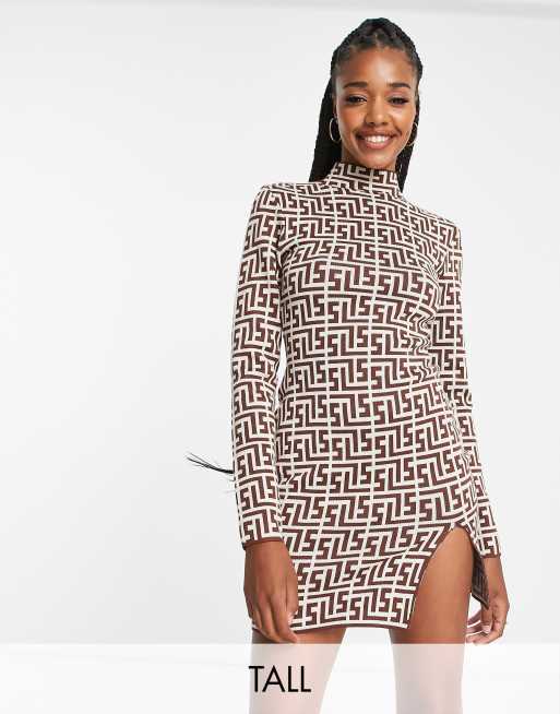 New Fashion Houndstooth Slim Bodycon