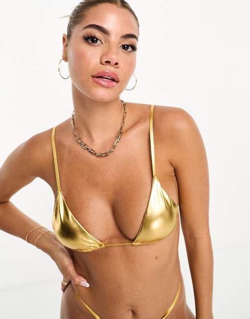 Simmi - Top bikini oro in coordinato, 3 di 4