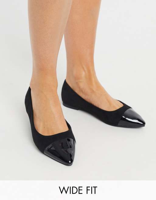 Extra wide ballerina hot sale flats