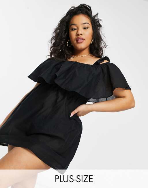 Simply be 2025 black bardot dress