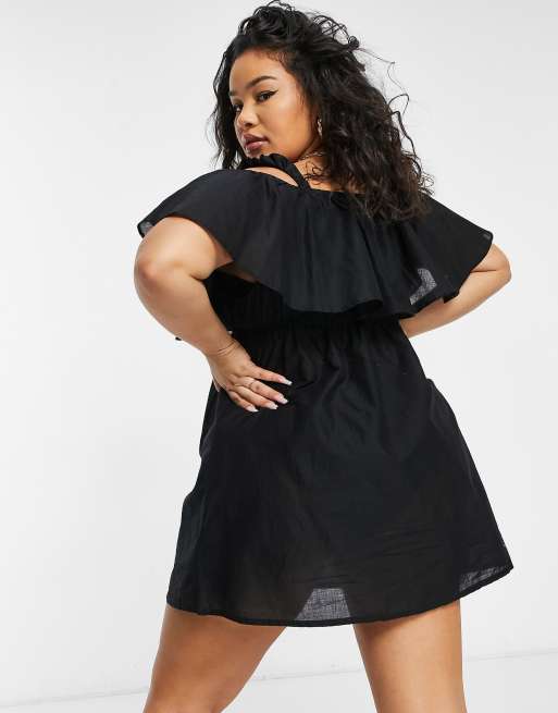 Simply be shop black bardot dress