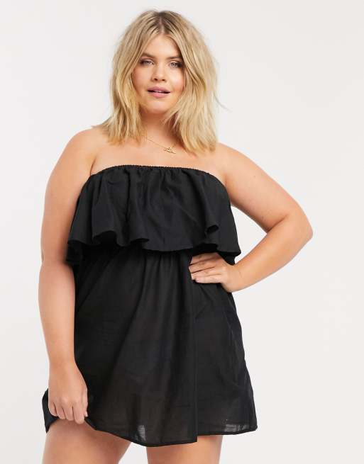 Simply be fashion black bardot dress