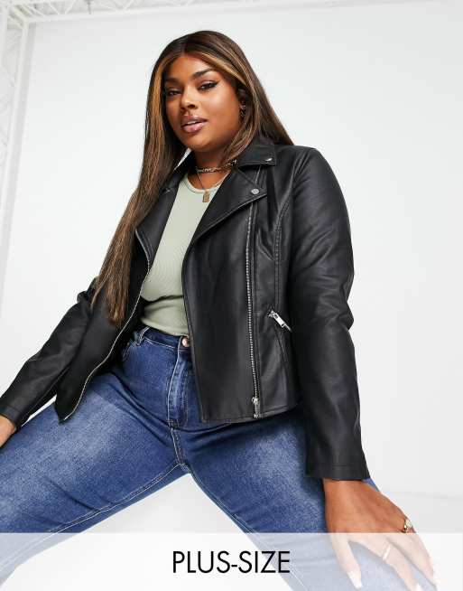 Simply Be biker jacket in black | ASOS