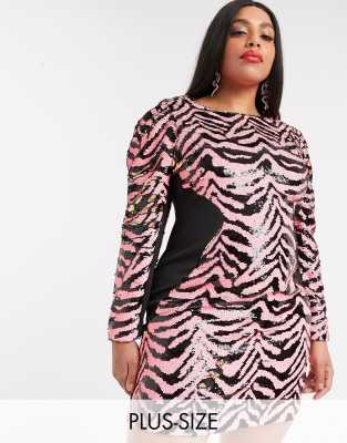 zebra sequin dress