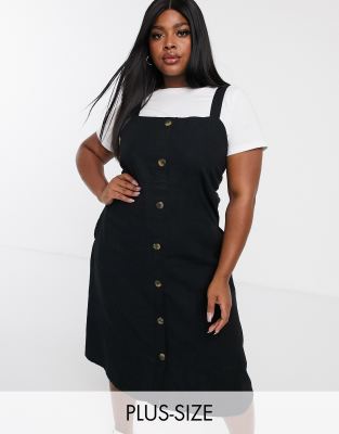black denim midi dress