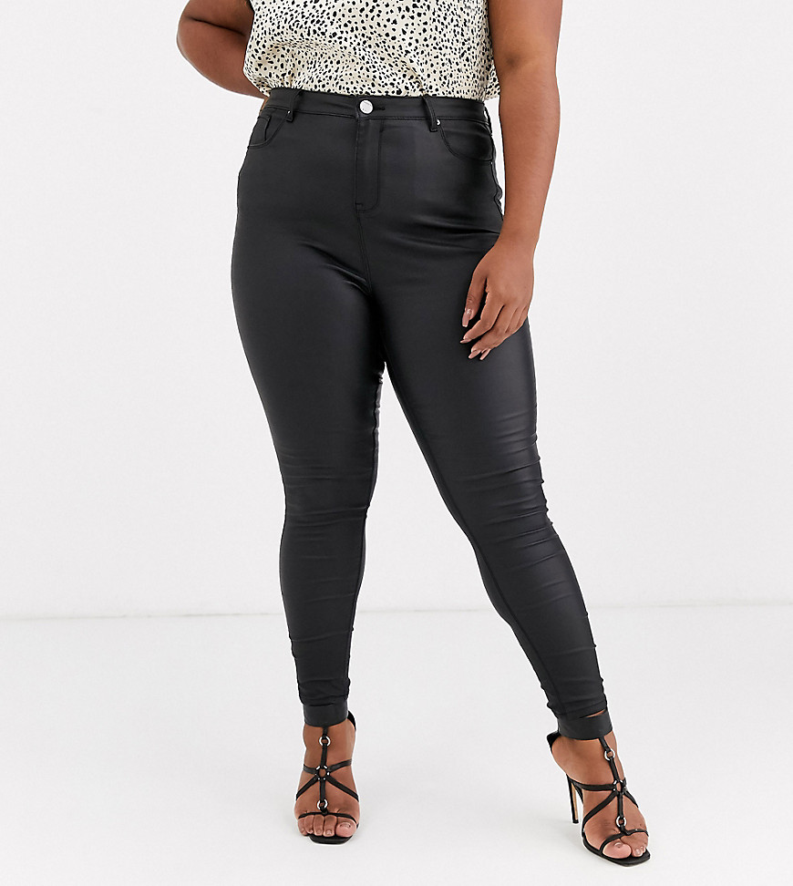 Plus-size jeans by Simply Be It%27s all in the jeans High-rise waist Belt loops Zip fly Five pockets Skinny fit Cut very closely from hips to hem