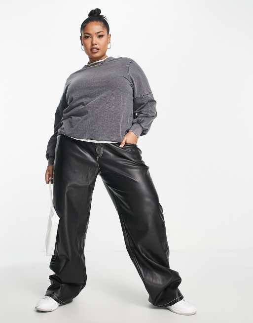 Simply Be co-ord oversized sweatshirt in washed grey