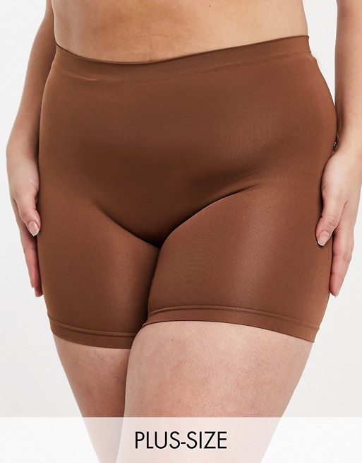 Simply Be comfort shorts in rich copper