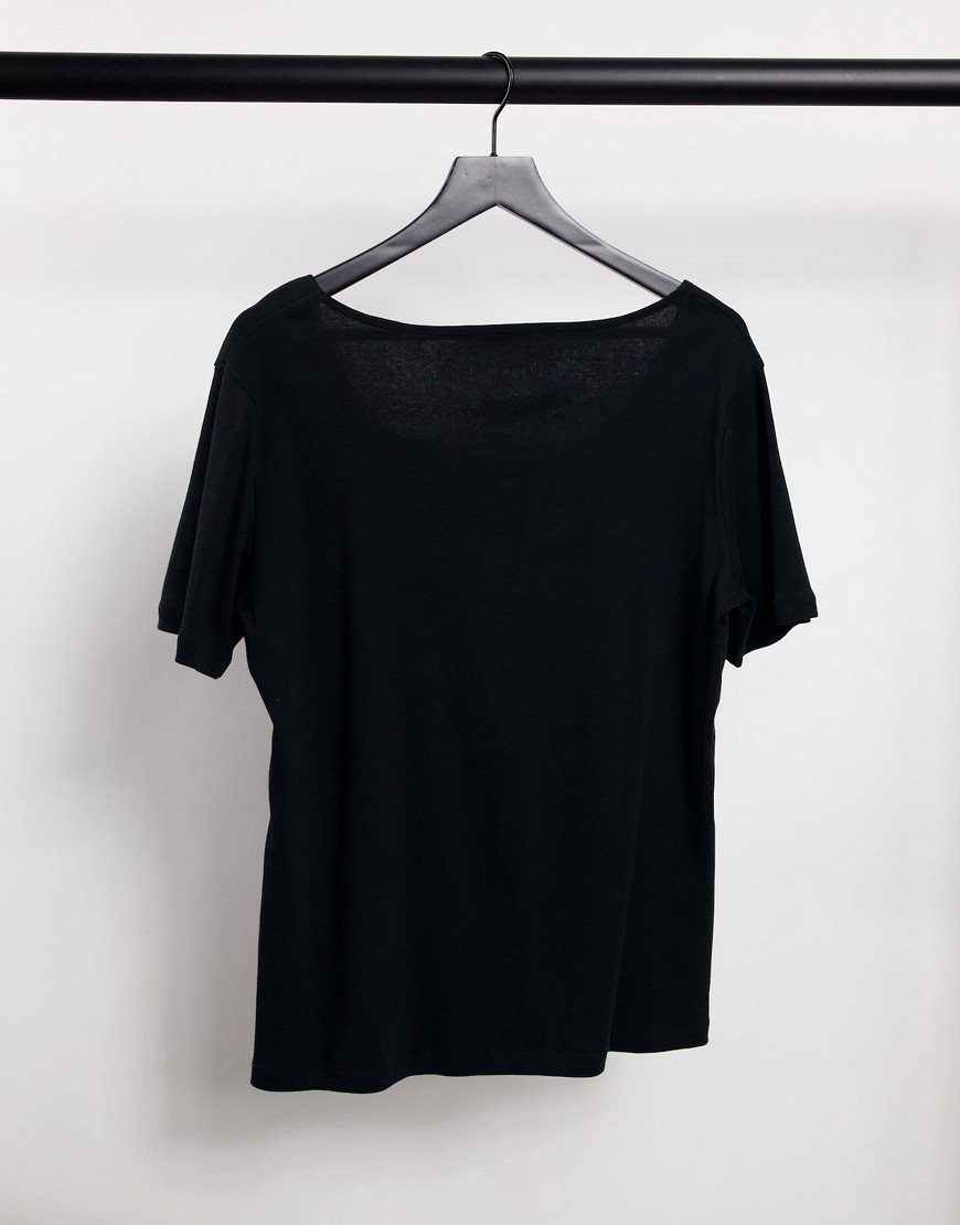 Confezione da 2 T-shirt con scollo quadrato, colore nero e bianco-Multicolore - Simply Be T-shirt donna  - immagine1
