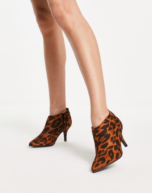 Wide fit animal print sale ankle boots