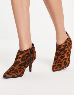 leopard print booties wide width