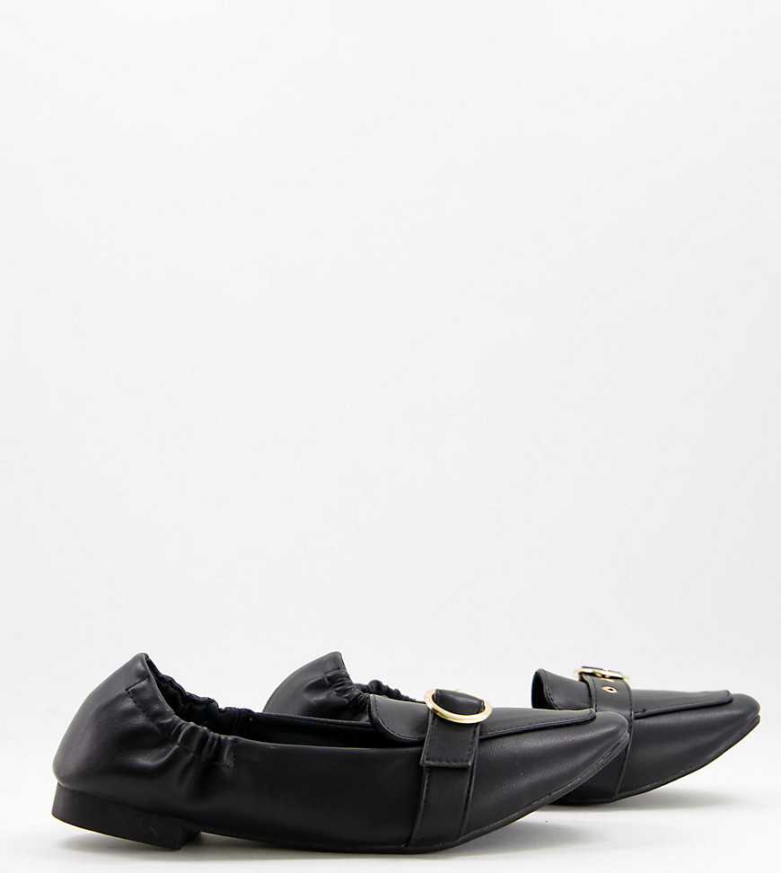 Simply Be Wide Fit Simply Be Extra Wide Fit Astrid Ballet Flats In Black