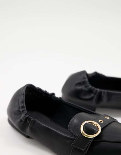 Simply Be Extra Wide Fit Astrid ballet flats in black, 4 of 4
