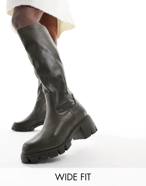 Extra wide calf hot sale boots with heels