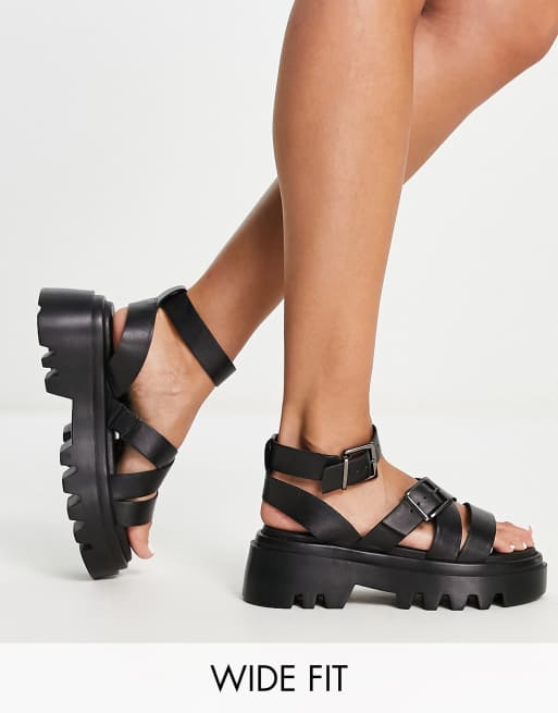 Extra wide online sandals