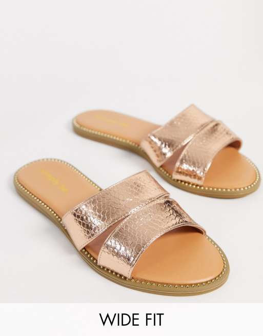 Extra wide best sale fit sliders womens