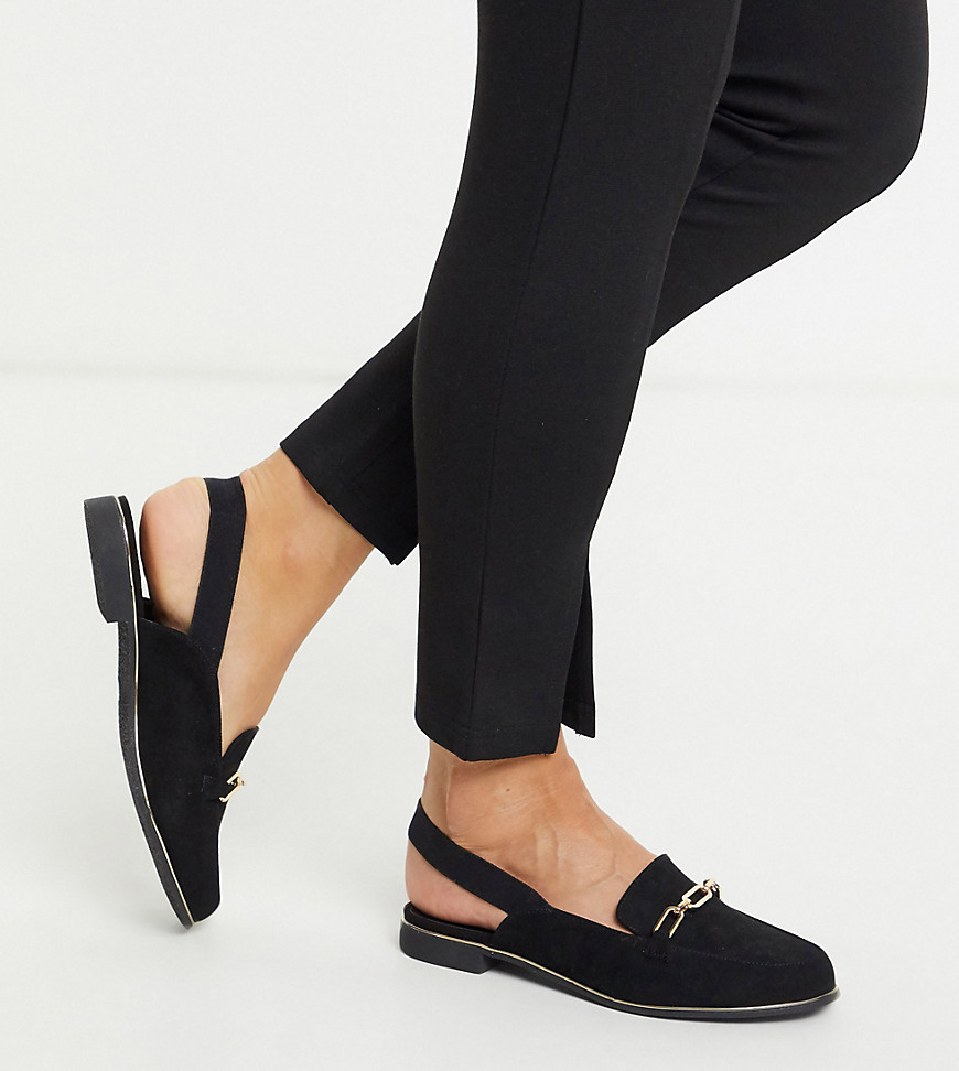 Simply Be - Extra wide fit elastische loafers in zwart