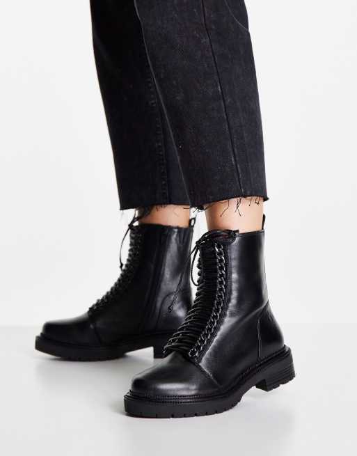 Extra wide lace up boots best sale