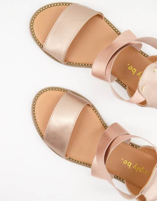 Extra wide hot sale gold sandals