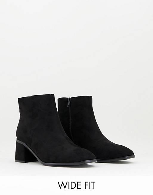 Shoes Wide Fit Shoes/Simply Be Extra Wide Fit heeled ankle boot in black 