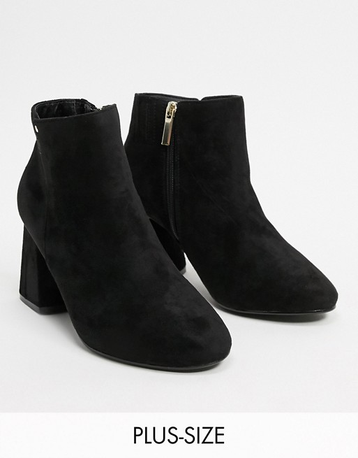 Simply Be extra wide fit heeled boot in black