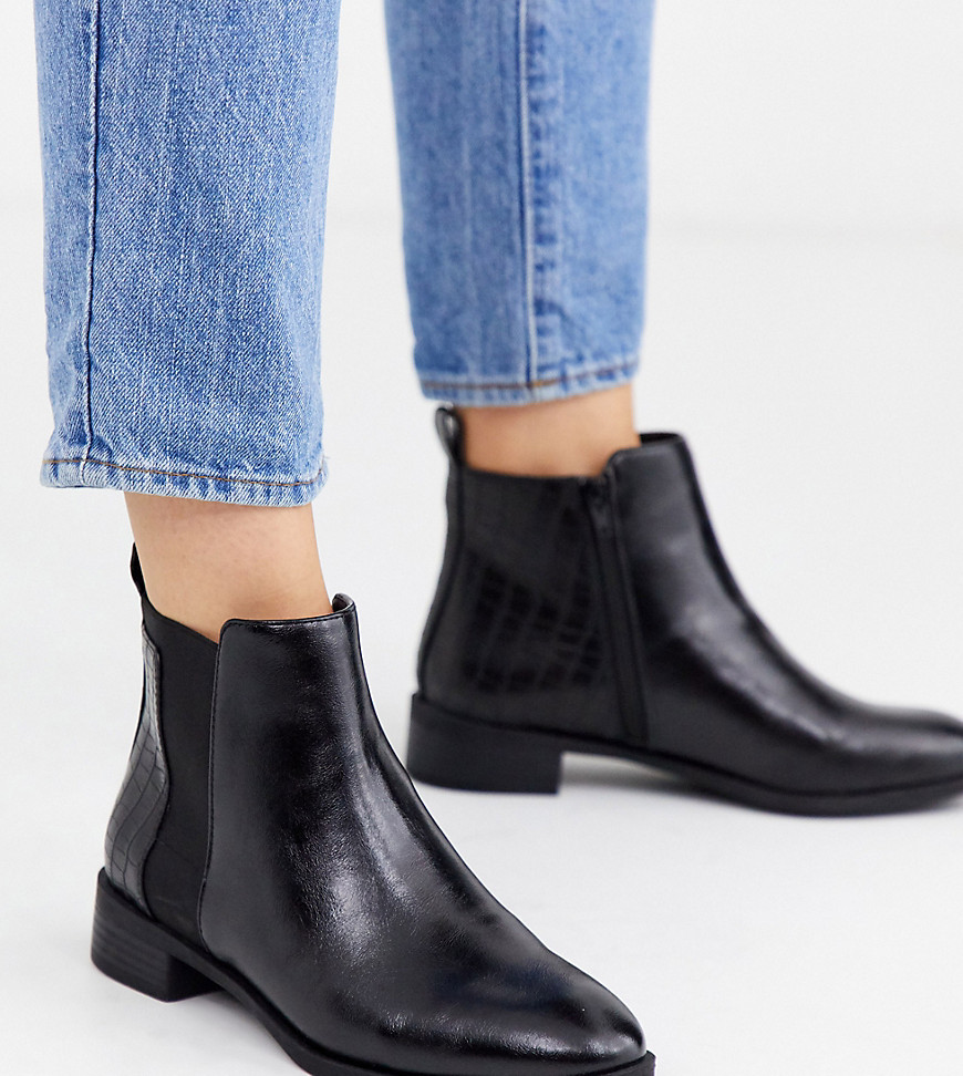 Simply Be extra wide fit - Imogen - Chelsea boot in zwart