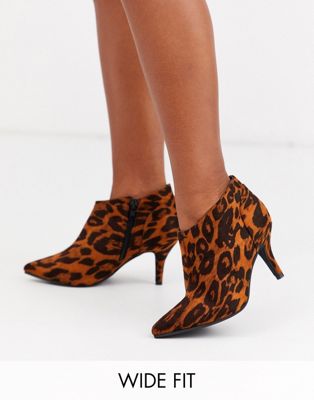 leopard print boots wide fit