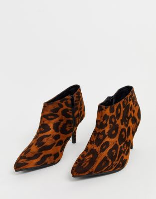 wide fit animal print ankle boots