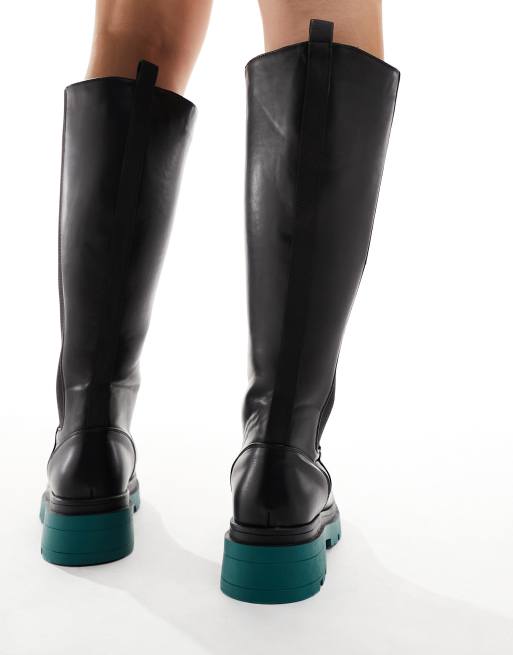 Extra wide knee high sale boots uk