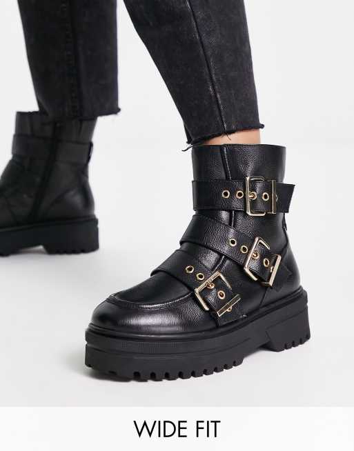 Boots with outlet a buckle