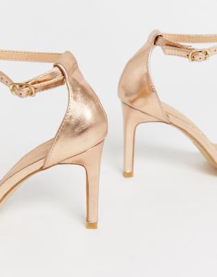 extra wide fit gold heels