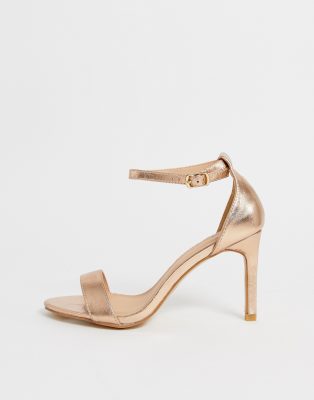 extra wide fit gold heels
