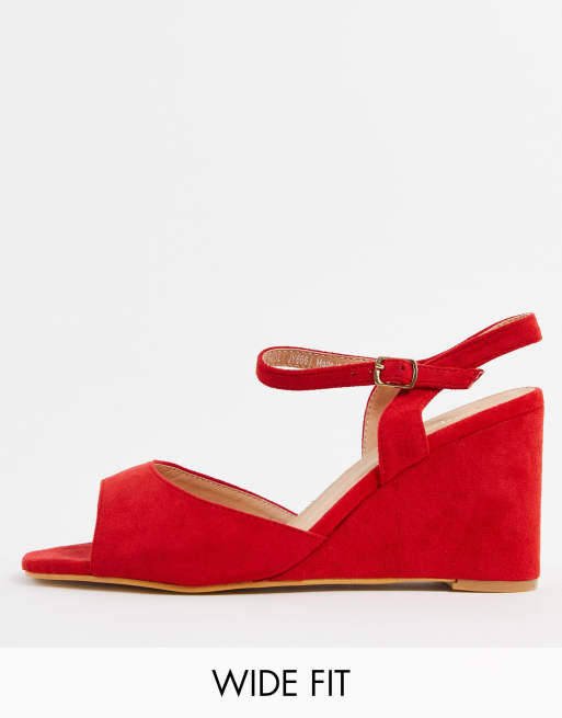 Simply be red on sale shoes