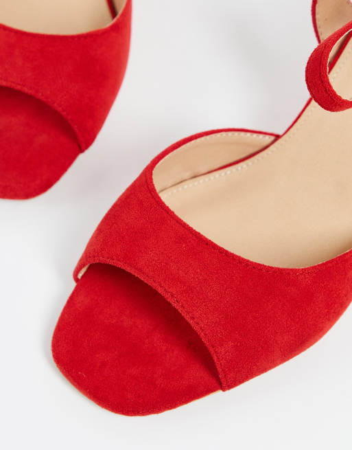 Wide fit 2024 red sandals