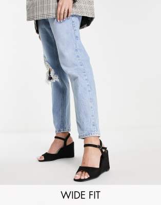 Simply Be Extra Wide Fit - Peach - Sandali con tacco, colore nero Sandalo donna Nero