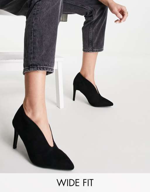 Simply Be Extra Wide Fit Pippa Hohe Ankle Boots in Schwarz extra weite Passform