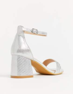 extra wide silver sandals