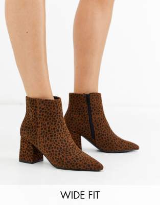 leopard print boots wide fit