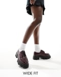 [Simply Be Wide Fit] Simply Be Extra Wide Fit shoes in burgundy-Red 41 BURGUNDY