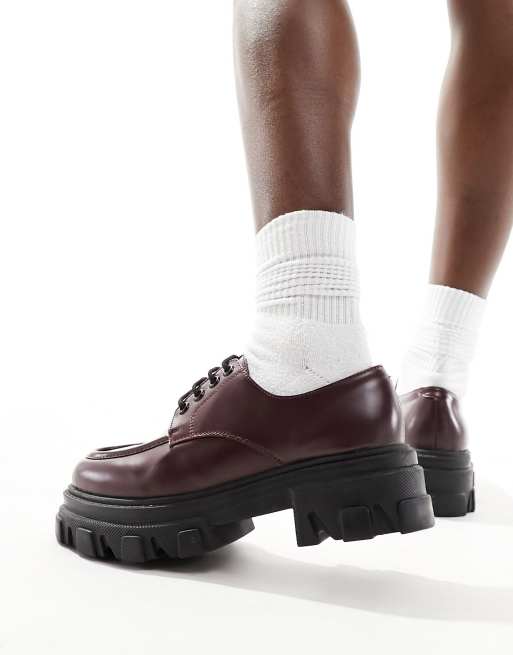 Asos cheap burgundy shoes