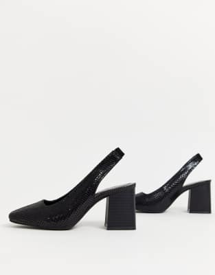 extra wide block heel shoes