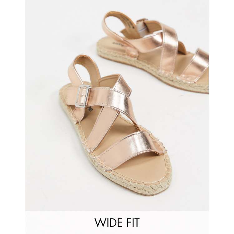 Extra wide gold sales sandals