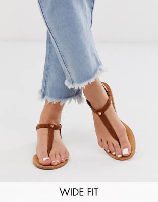 extra wide flat sandals