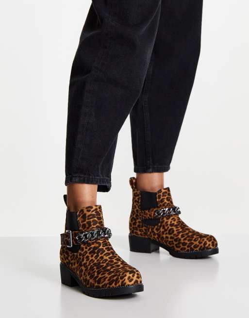 Leopard booties 2025 wide width