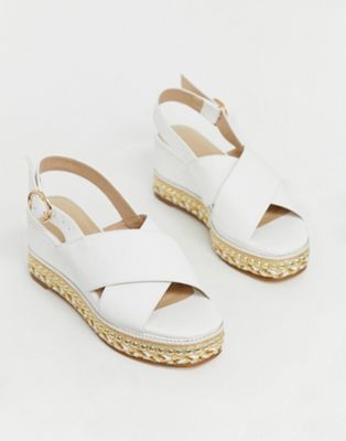 white wide foot sandals